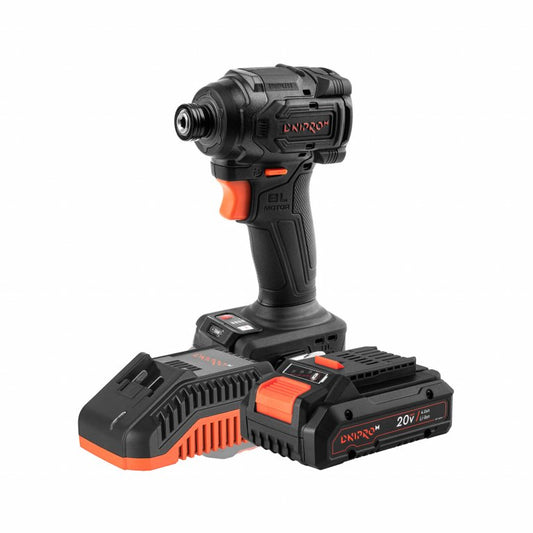 Dnipro-M 20V Brushless 1/4" Hex Impact Driver Next-Gen Kit (DTD-201BC + 4.0Ah BP-240N + Fast Charger)