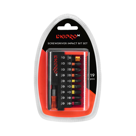 Dnipro-M 1" Impact-Rated Driver Bit Set (19-Piece)
