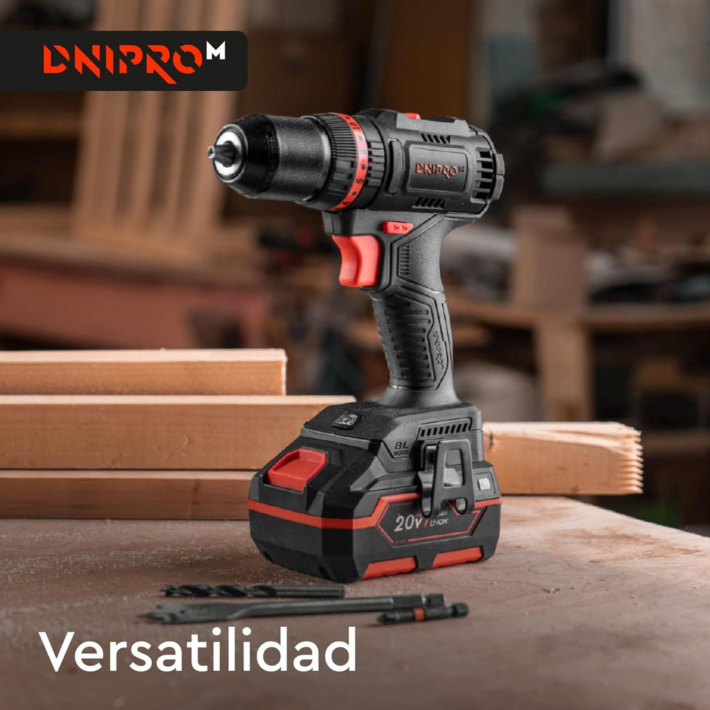 Kit de taladro y brocas a batería