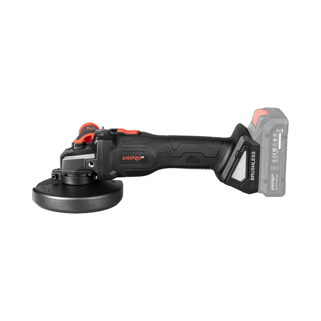 Dnipro-M 20V Brushless 5" Paddle Switch Angle Grinder DGA-202SBC