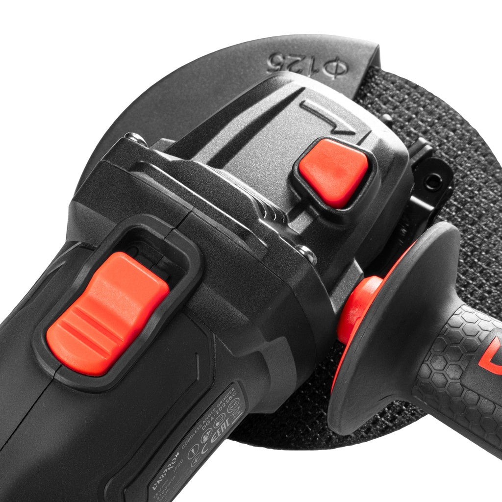 Dnipro-M 20V Brushless 5" Paddle Switch Angle Grinder DGA-202SBC