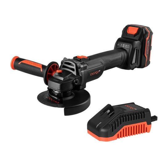 Dnipro-M 20V Brushless 5" Variable Speed Angle Grinder Kit (DGA-201BC + 4.0Ah Battery + Fast Charger)