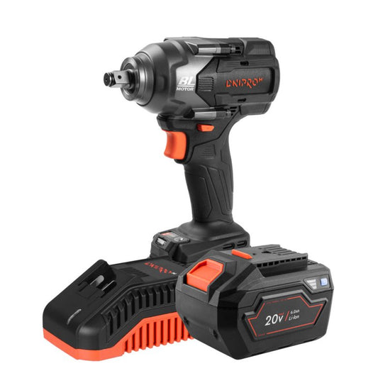 Dnipro-M 20V High-Torque Brushless 1/2" Impact Wrench Extreme Kit (DTW-202BC + 6.0Ah Battery + Fast Charger)