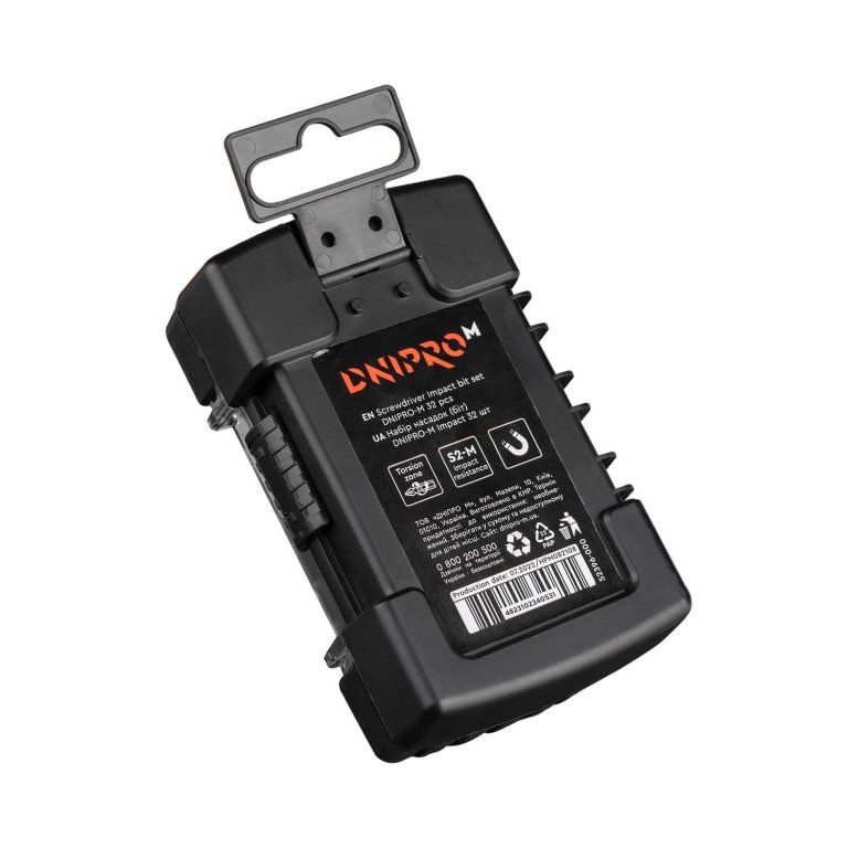 Dnipro-M 32-Piece Impact-Rated Driver Bit Set (1" Professional Series)