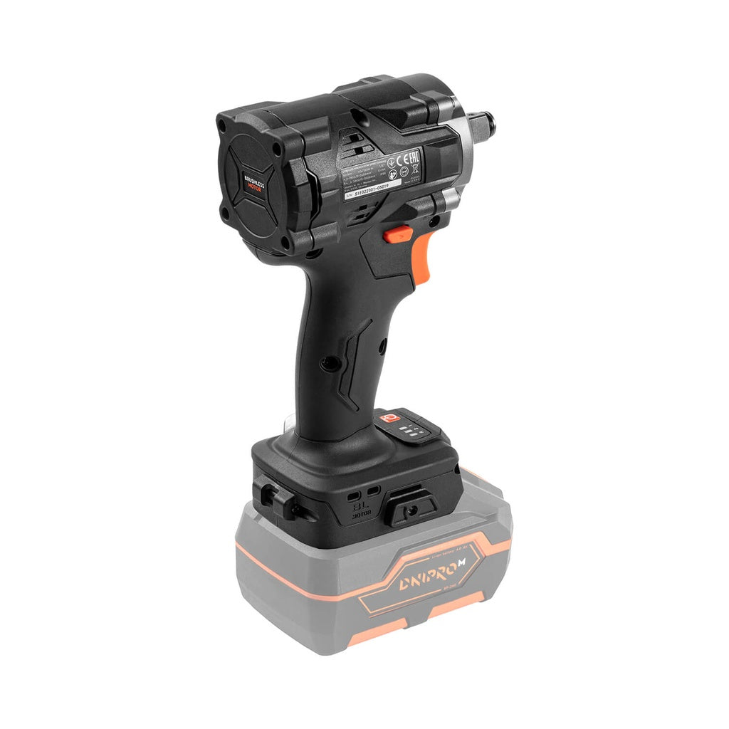 Dnipro-M 20V Compact Brushless 1/2" Impact Wrench Kit (DTW-201BC + 4.0Ah Battery + Fast Charger)