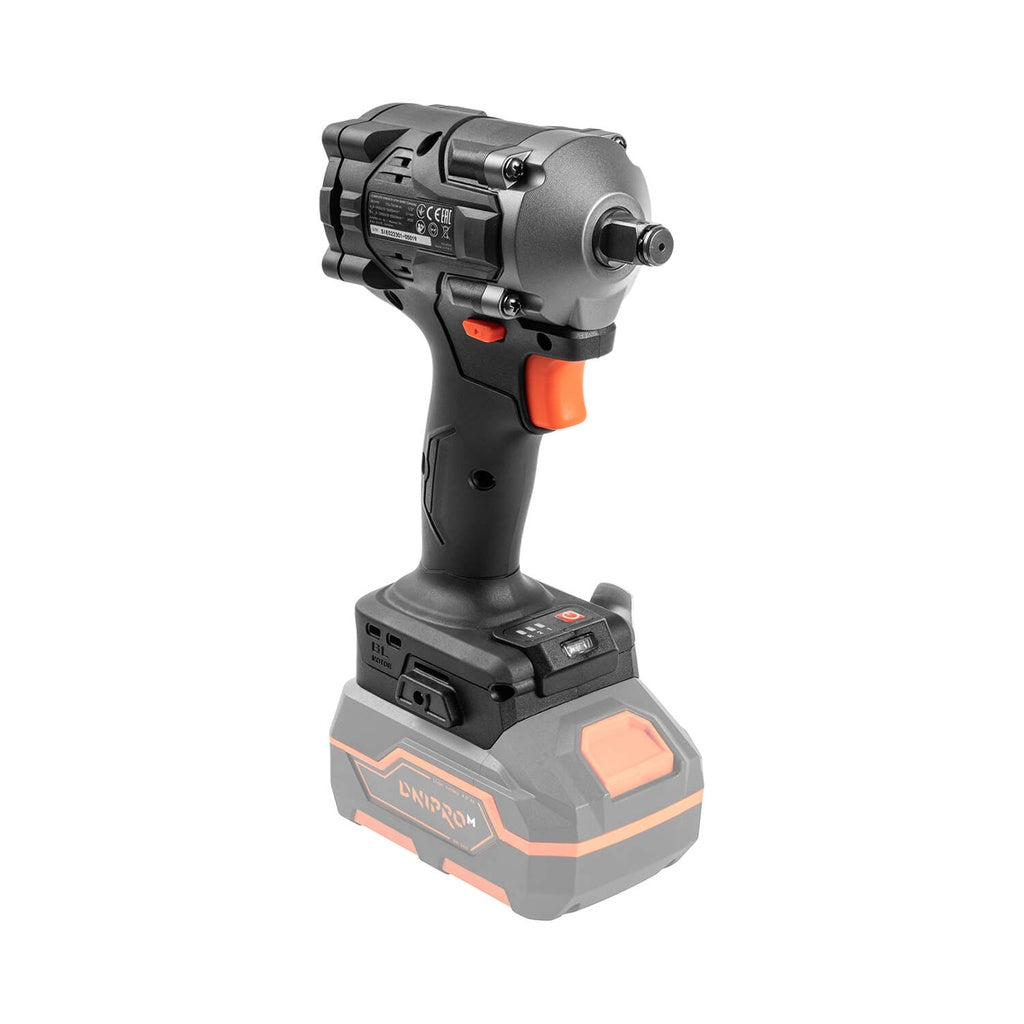 Dnipro-M 20V Compact Brushless 1/2" Impact Wrench Kit (DTW-201BC + 4.0Ah Battery + Fast Charger)